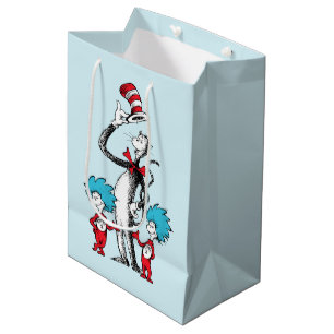 Dr. Seuss Cat in the Hat, Thing One & Thing Two Medium Gift Bag