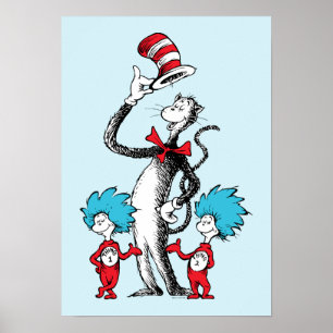 Dr. Seuss   Cat in the Hat, Thing One & Thing Two Poster