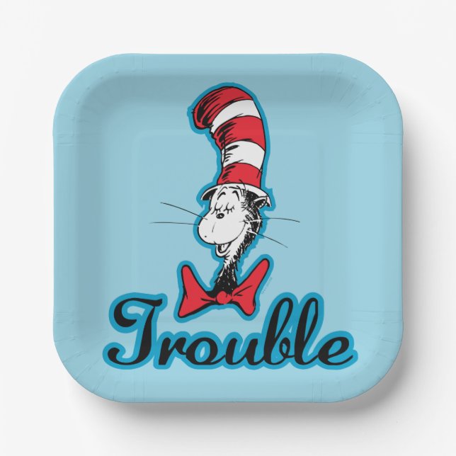 Dr. Seuss | Cat in the Hat Trouble Paper Plate (Front)
