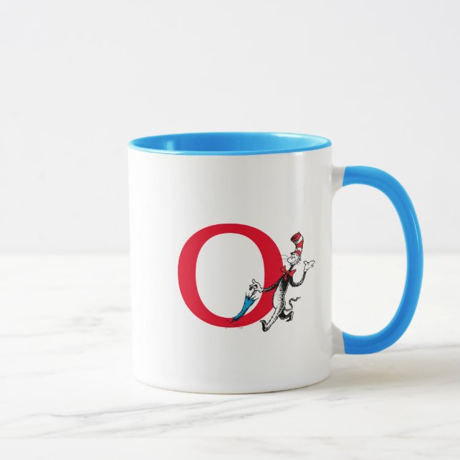 Dr. Seuss Cat in the Hat Umbrella Walk Monogram O Mug (Right)