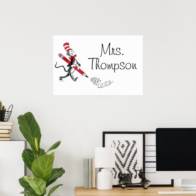 Dr. Seuss | Cat in the Hat Written Name Poster (Home Office)