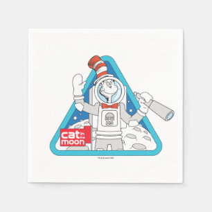 Dr. Seuss   Cat in the Moon Outer Space Graphic Napkin