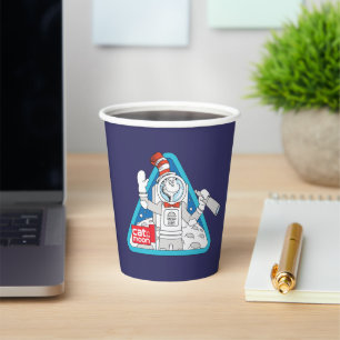 Dr. Seuss   Cat in the Moon Outer Space Graphic Paper Cups