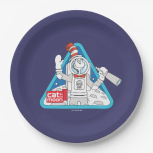 Dr. Seuss   Cat in the Moon Outer Space Graphic Paper Plate
