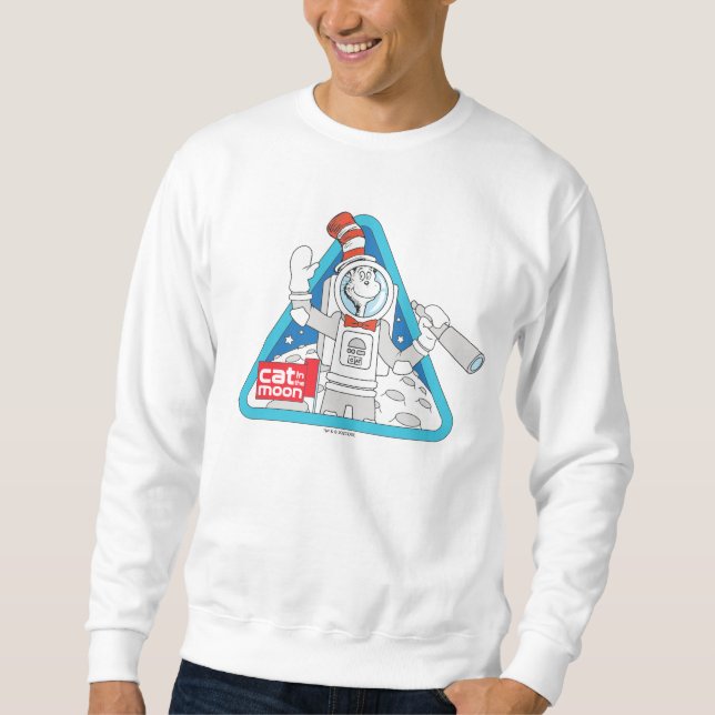 Dr. Seuss | Cat in the Moon Outer Space Graphic Sweatshirt (Front)