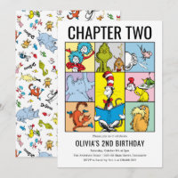 Dr. Seuss Chapter Two Birthday Character Collage