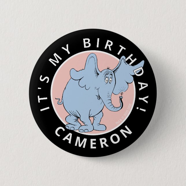 Dr. Seuss Character Confetti | Kids Birthday 6 Cm Round Badge (Front)