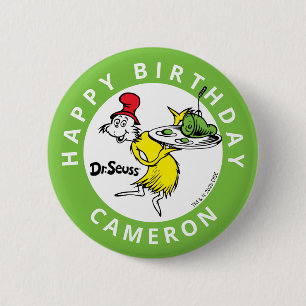 Dr. Seuss Character Confetti Kids Birthday 6 Cm Round Badge