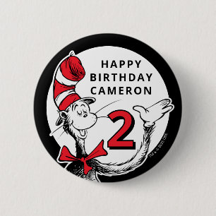 Dr. Seuss Character Confetti Kids Birthday 6 Cm Round Badge