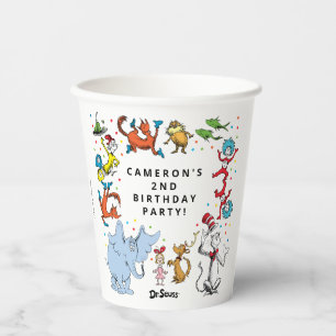Dr. Seuss Character Confetti Kids Birthday Paper Cups