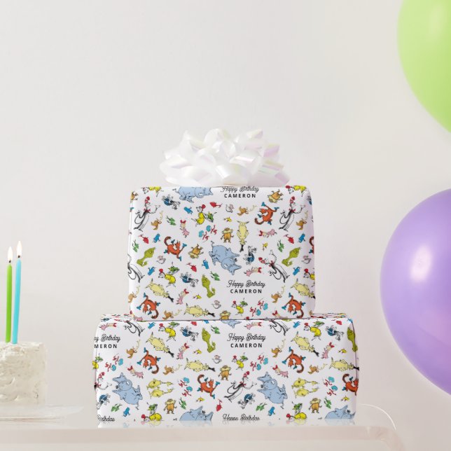 Dr. Seuss Character Confetti | Kids Birthday Wrapping Paper (Party Gifts)