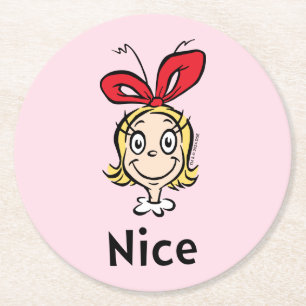 Dr. Seuss Cindy-Lou Who is Nice Round Paper Coaster