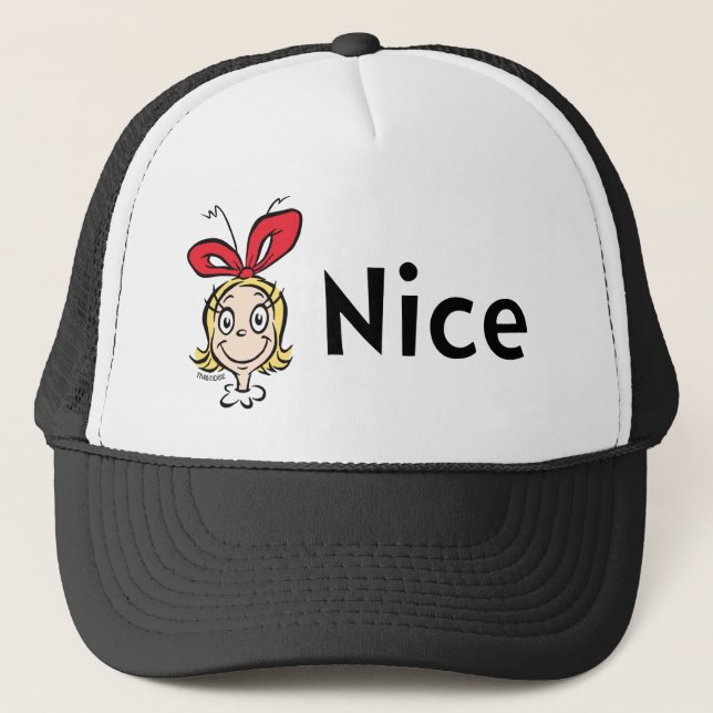 Dr. Seuss | Cindy-Lou Who is Nice Trucker Hat (Front)
