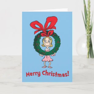 Dr. Seuss Cindy-Lou Who - Wreath Holiday Card