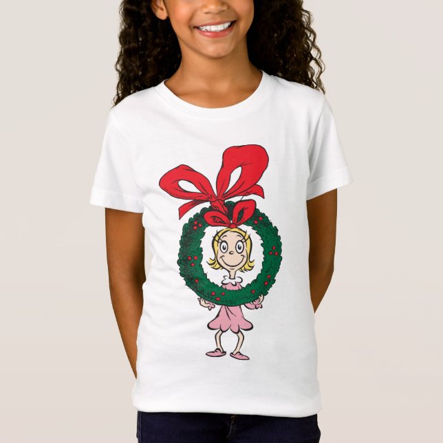 Dr. Seuss | Cindy-Lou Who - Wreath T-Shirt (Front)