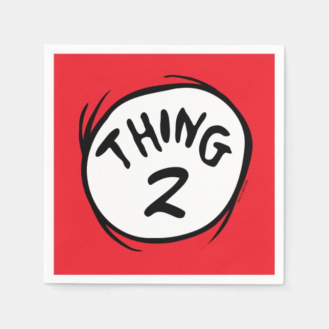 Dr. Seuss | Custom Thing One Thing Two Napkin (Front)