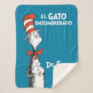 Dr. Seuss El Gato Ensombrerado Spanish Sherpa Blanket