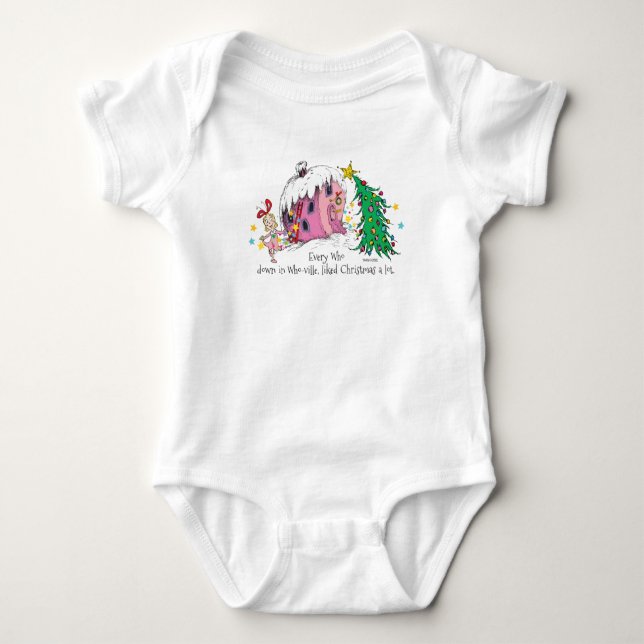 Dr. Seuss | Every Who in Who-ville, liked Christma Baby Bodysuit (Front)