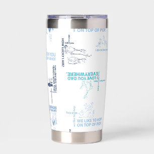 Dr. Seuss   Father's Day Quote Pattern Insulated Tumbler