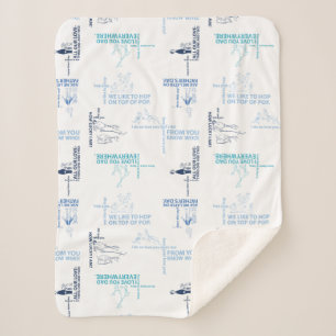 Dr. Seuss   Father's Day Quote Pattern Sherpa Blanket
