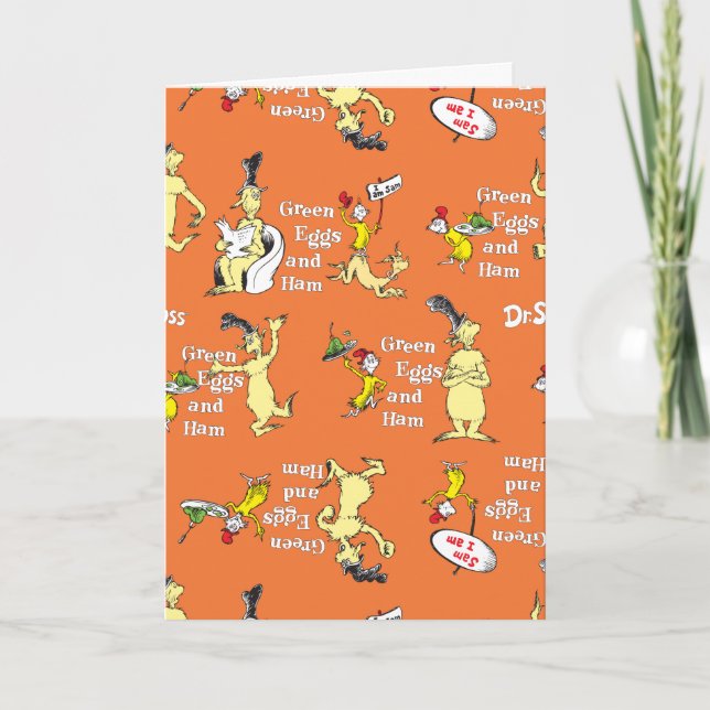Dr. Seuss Green Eggs and Ham Character Pattern Card (Front)