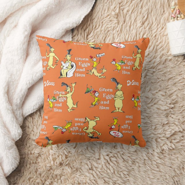 Dr. Seuss Green Eggs and Ham Character Pattern Cushion (Blanket)