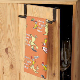Dr. Seuss Green Eggs and Ham Character Pattern Tea Towel