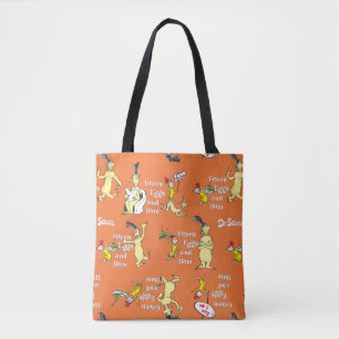 Dr. Seuss Green Eggs and Ham Character Pattern Tote Bag