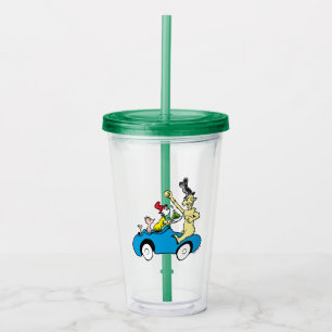 Dr. Seuss Green Eggs and Ham Characters in Car Acrylic Tumbler