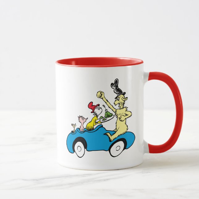 Dr. Seuss Green Eggs and Ham Characters in Car Mug (Right)