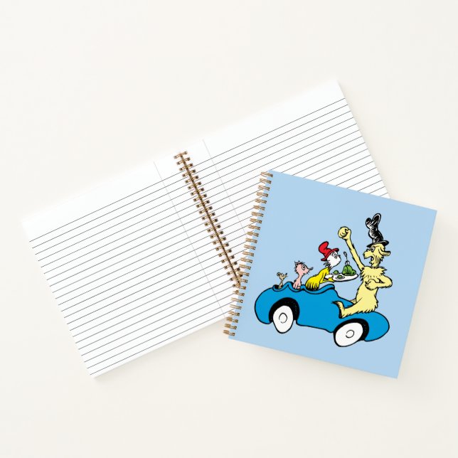 Dr. Seuss Green Eggs and Ham Characters in Car Notebook (Inside)