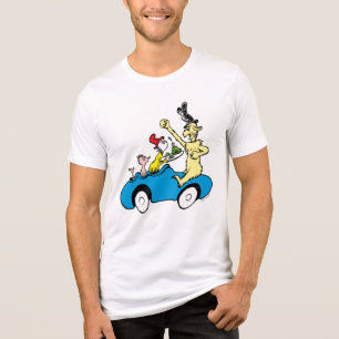 Dr. Seuss Green Eggs and Ham Characters in Car Tri-Blend Shirt