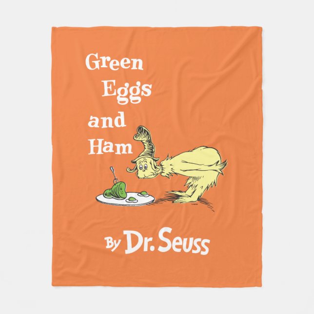 Dr. Seuss | Green Eggs and Ham Fleece Blanket (Front)