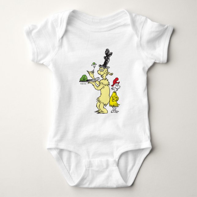 Dr. Seuss | Green Eggs and Ham | Friend & Sam-I-Am Baby Bodysuit (Front)