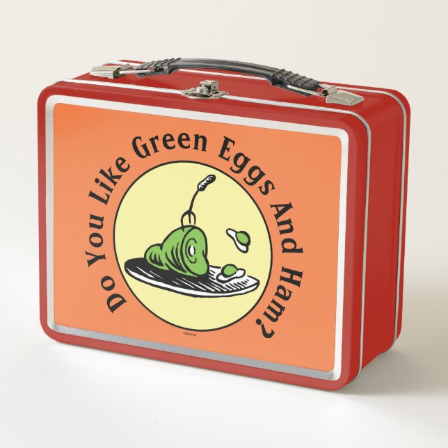 Dr. Seuss | Green Eggs and Ham Icon Metal Lunch Box (Front)