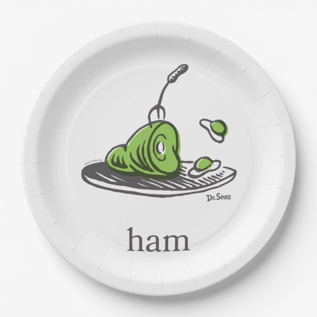Dr. Seuss | Green Eggs and Ham Paper Plate (Front)