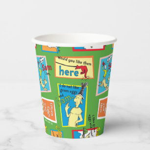 Dr. Seuss Green Eggs and Ham Story Quotes Paper Cups