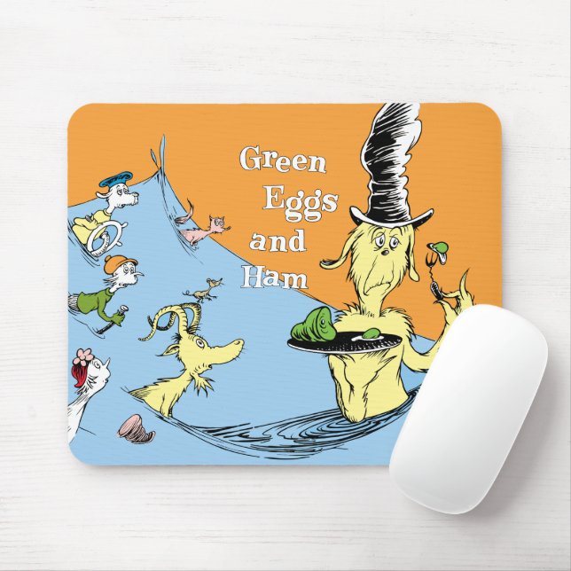 Dr. Seuss Green Eggs & Ham Water Scene Mouse Pad (With Mouse)