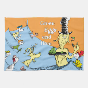 Dr. Seuss Green Eggs & Ham Water Scene Tea Towel