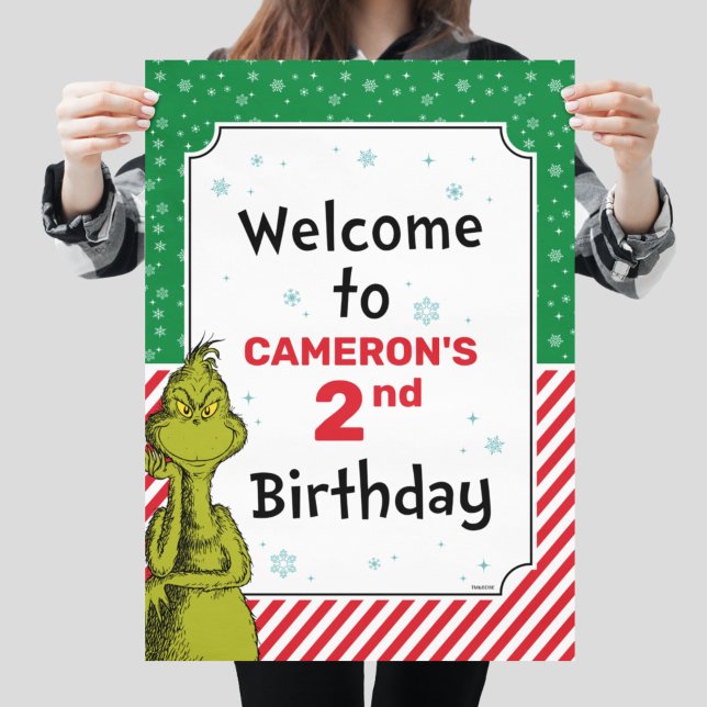 Dr. Seuss | Grinch Birthday Welcome Poster (Creator Uploaded)