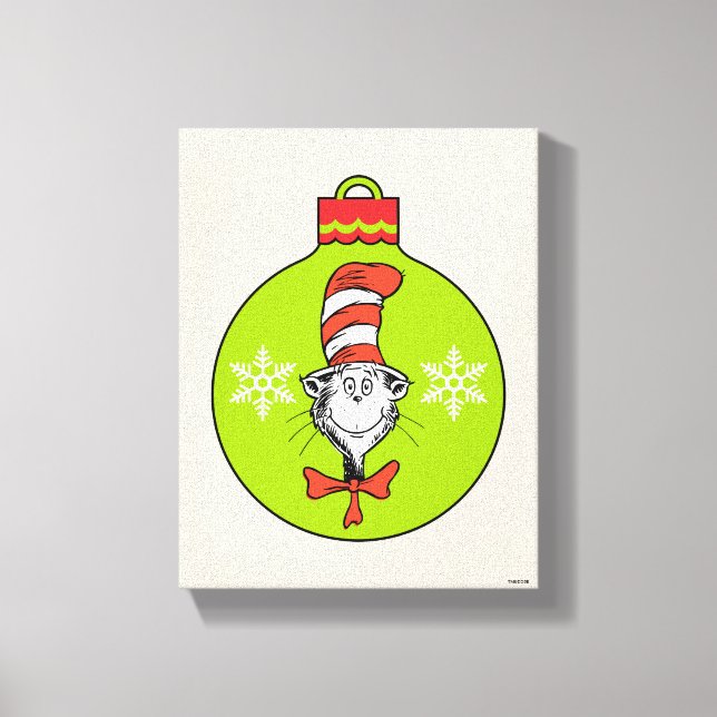 Dr. Seuss | Grinch | Cat in the Hat Ornament Canvas Print (Front)