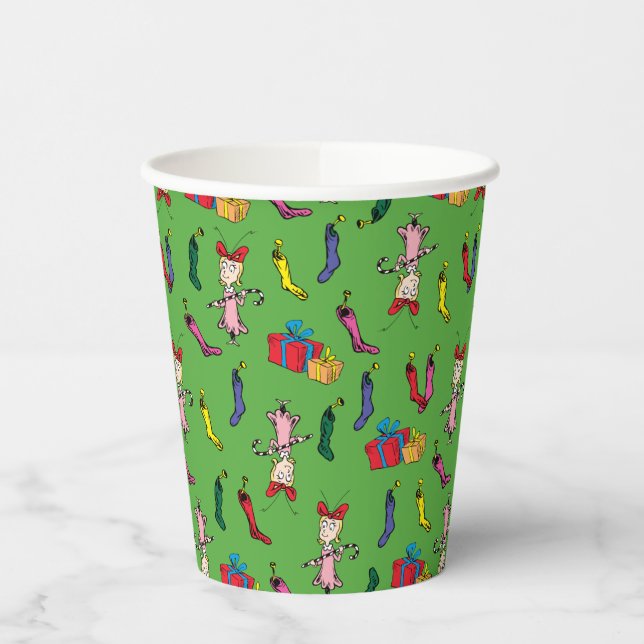 Dr. Seuss | Grinch | Cindy-Lou Who Pattern Paper Cups (Left)