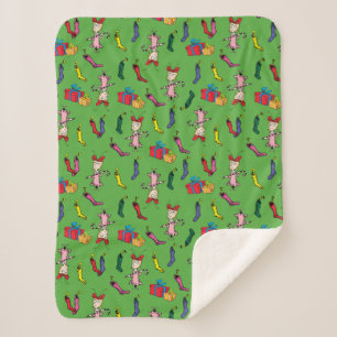 Dr. Seuss   Grinch   Cindy-Lou Who Pattern Sherpa Blanket