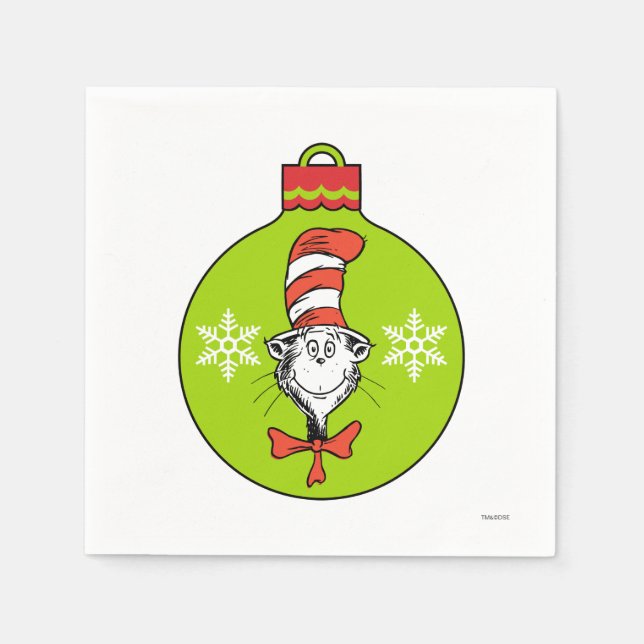 Dr. Seuss | Grinch | Classic Cat in the Hat Napkin (Front)