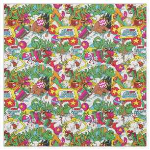 Dr. Seuss Grinch Colourful Pattern Fabric