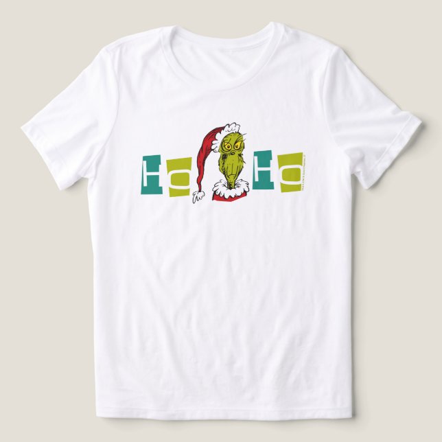 Dr. Seuss | Grinch - Ho Ho Ho Tri-Blend Shirt (Design Front)