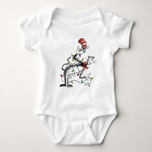 Dr. Seuss | Grinch | Mischievous Cat in the Ha Baby Bodysuit (Front)