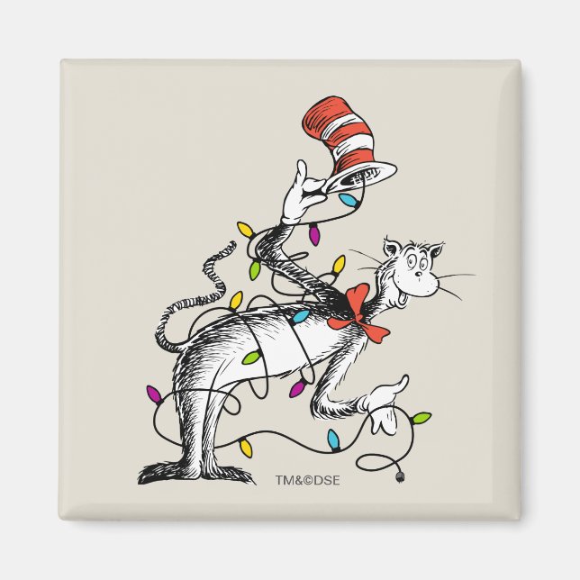 Dr. Seuss | Grinch | Mischievous Cat in the Ha Magnet (Front)