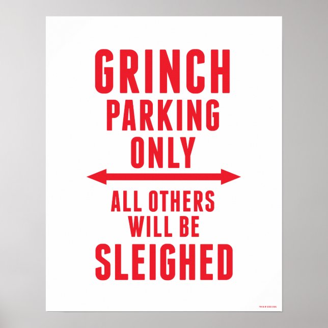 Dr. Seuss | Grinch Parking Only Poster (Front)