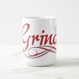 Dr. Seuss Grinch - Red and Blue Script 2 Coffee Mug